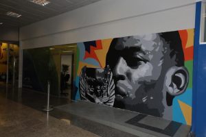 Mural da Copa, no Aeroporto de Viracopos (SP)